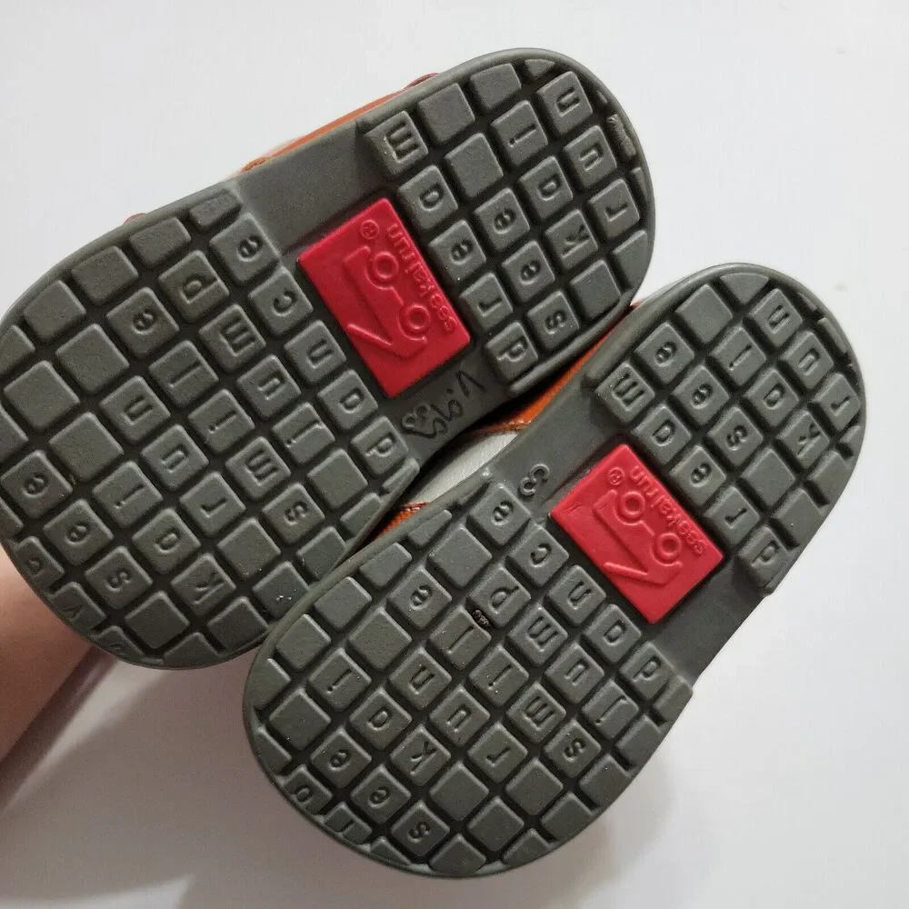See Kai Run Sneaker Infant Boy 2 Shoe Burnt Orange Gray Adjustable Strap Comfort